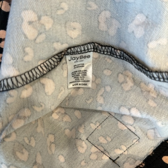 Girls Cheetah Print Black Fit and Flare Long Sleeve Dress, Size 7 - Picture 6 of 8